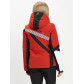 Горнолыжная куртка женская красного цвета 77031Kr