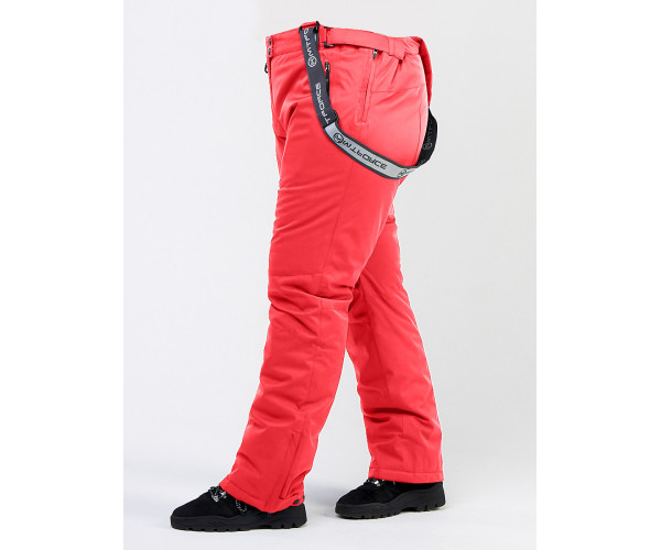 Женские зимние горнолыжные брюки большого размера малинового цвета 1878М