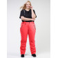 Женские зимние горнолыжные брюки большого размера малинового цвета 1878М