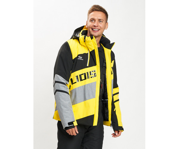 Горнолыжная куртка мужская желтого цвета 77022J