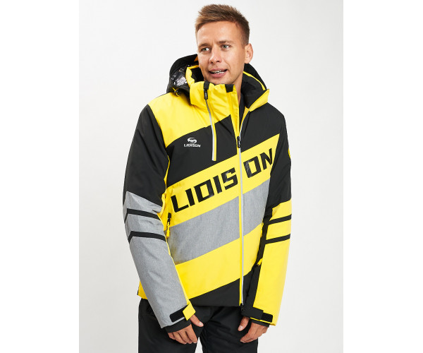 Горнолыжная куртка мужская желтого цвета 77022J