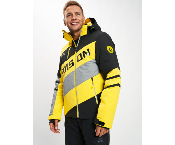 Горнолыжная куртка мужская желтого цвета 77022J