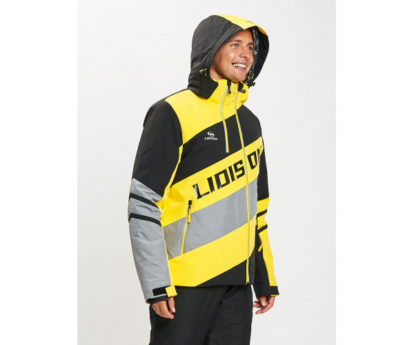 Горнолыжная куртка мужская желтого цвета 77022J