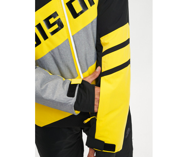 Горнолыжная куртка мужская желтого цвета 77022J