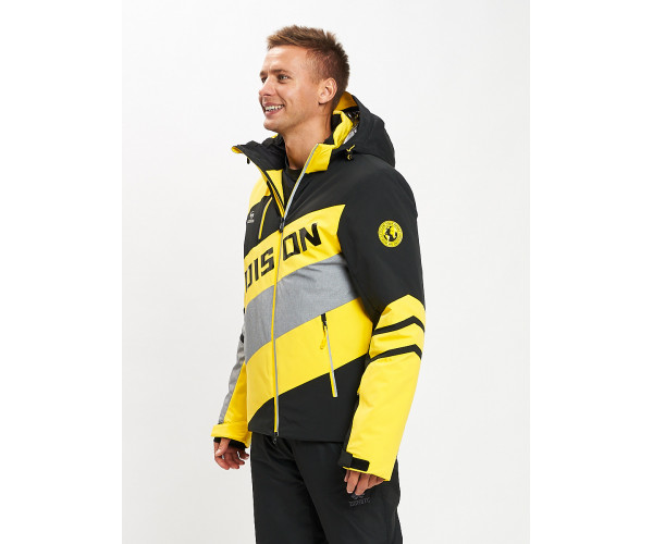 Горнолыжная куртка мужская желтого цвета 77022J