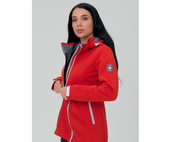 Парка женская  красного цвета 2029Kr
