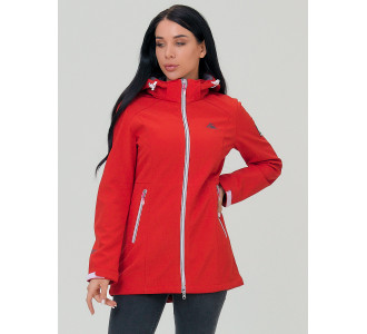 Парка женская  красного цвета 2029Kr