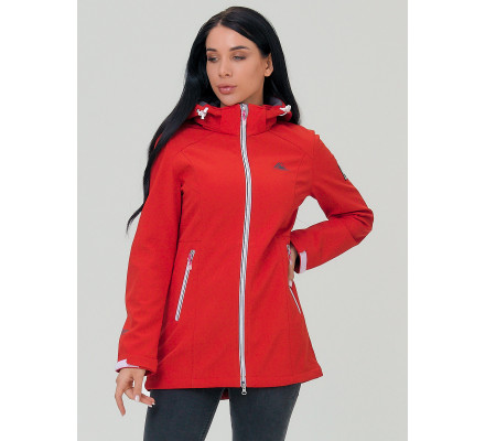 Парка женская  красного цвета 2029Kr
