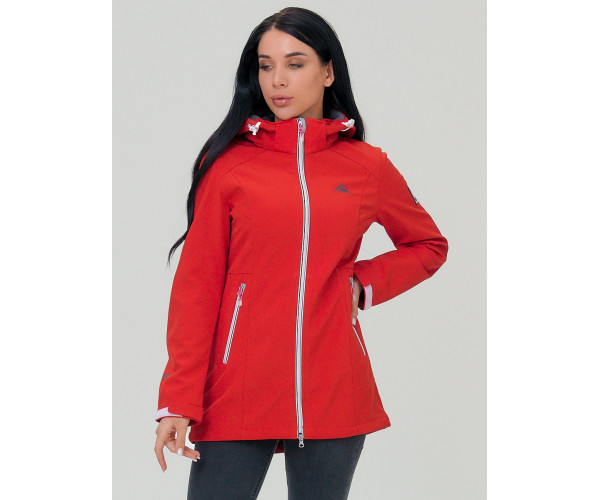 Парка женская  красного цвета 2029Kr