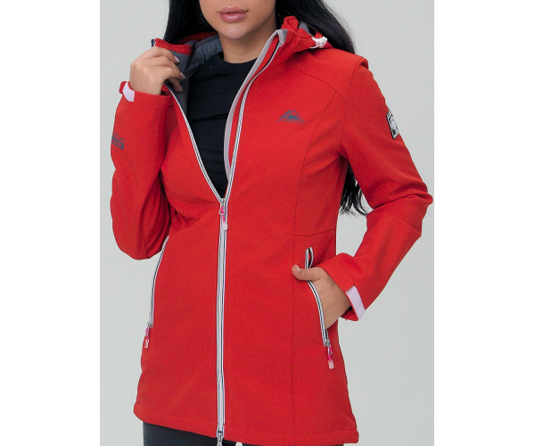 Парка женская  красного цвета 2029Kr
