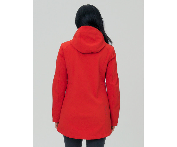 Парка женская  красного цвета 2029Kr