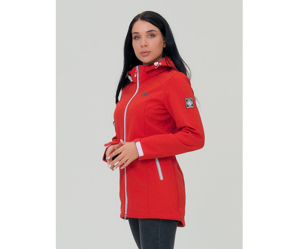 Парка женская  красного цвета 2029Kr