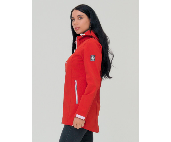 Парка женская  красного цвета 2029Kr