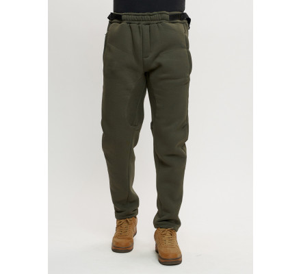 Брюки мужские на флисе зимние цвета хаки 1096Kh