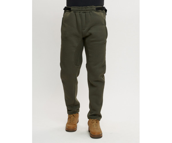 Брюки мужские на флисе зимние цвета хаки 1096Kh