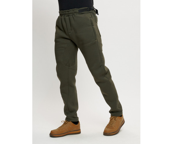 Брюки мужские на флисе зимние цвета хаки 1096Kh