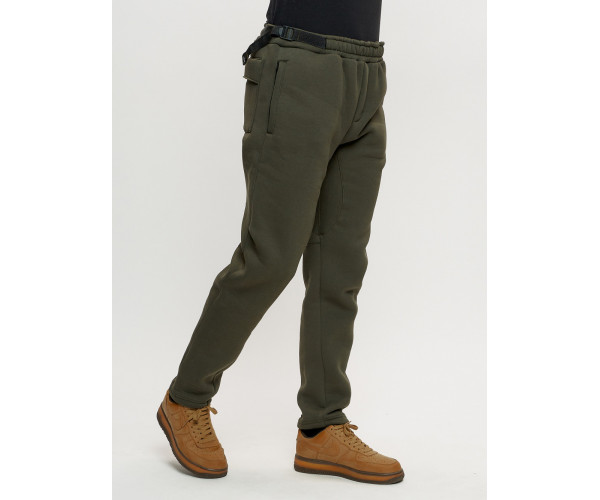 Брюки мужские на флисе зимние цвета хаки 1096Kh