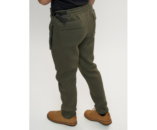 Брюки мужские на флисе зимние цвета хаки 1096Kh