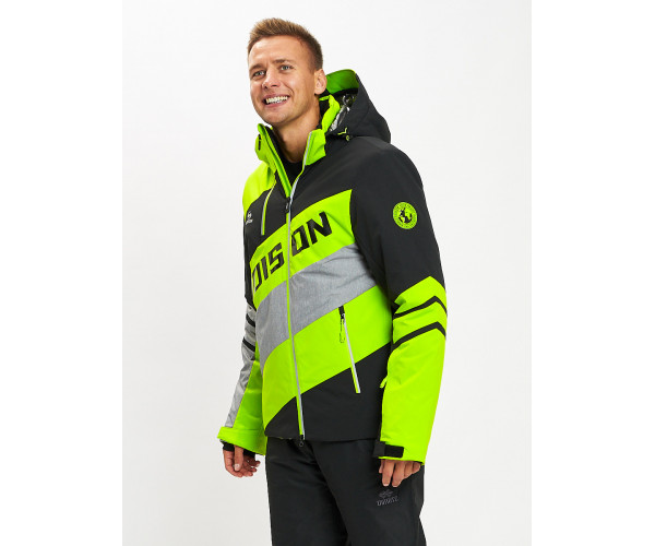 Горнолыжная куртка мужская зеленого цвета 77022Z