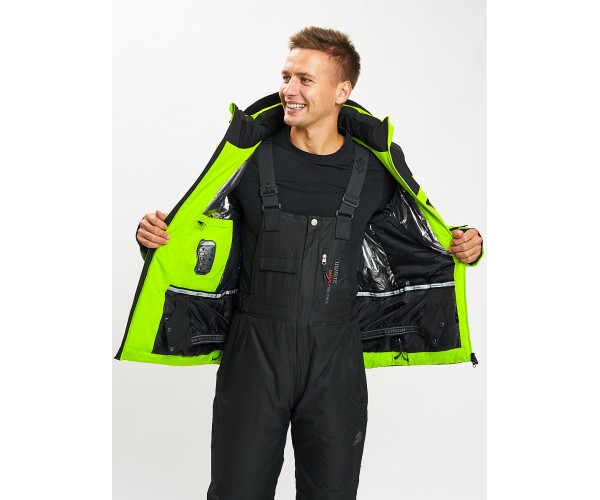 Горнолыжная куртка мужская зеленого цвета 77022Z