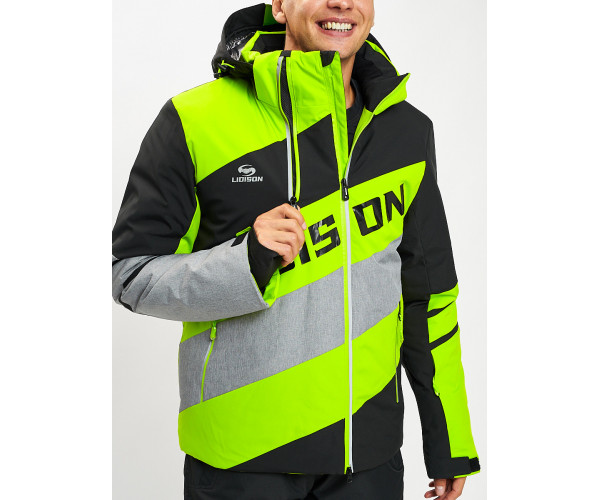 Горнолыжная куртка мужская зеленого цвета 77022Z