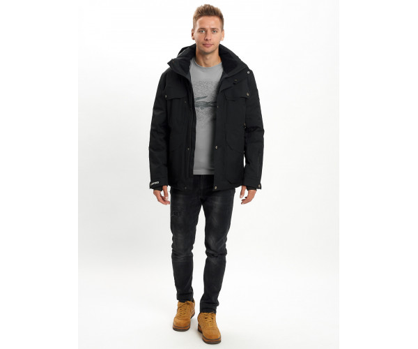 Горнолыжная куртка мужская  черного цвета 2088Ch