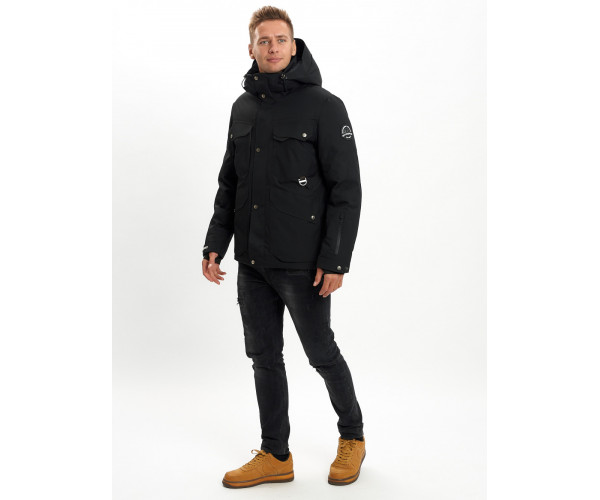 Горнолыжная куртка мужская  черного цвета 2088Ch
