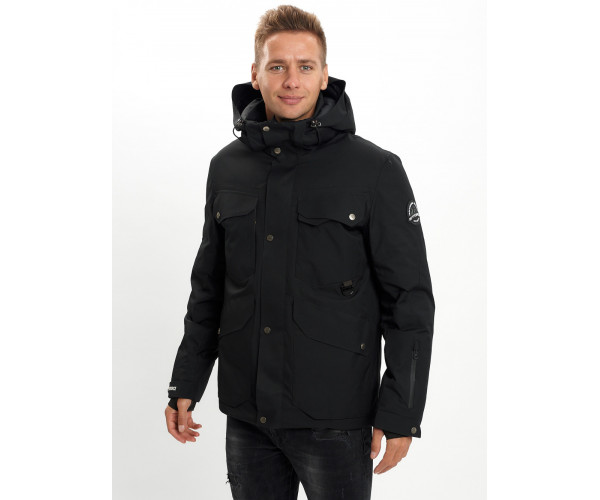 Горнолыжная куртка мужская  черного цвета 2088Ch