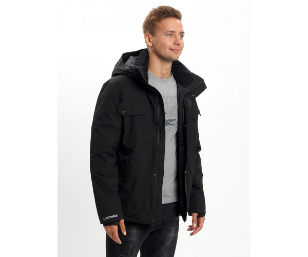 Горнолыжная куртка мужская  черного цвета 2088Ch