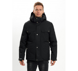 Горнолыжная куртка мужская  черного цвета 2088Ch