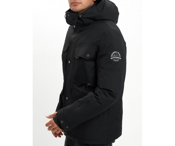 Горнолыжная куртка мужская  черного цвета 2088Ch