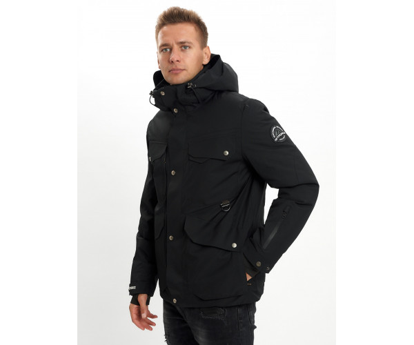 Горнолыжная куртка мужская  черного цвета 2088Ch
