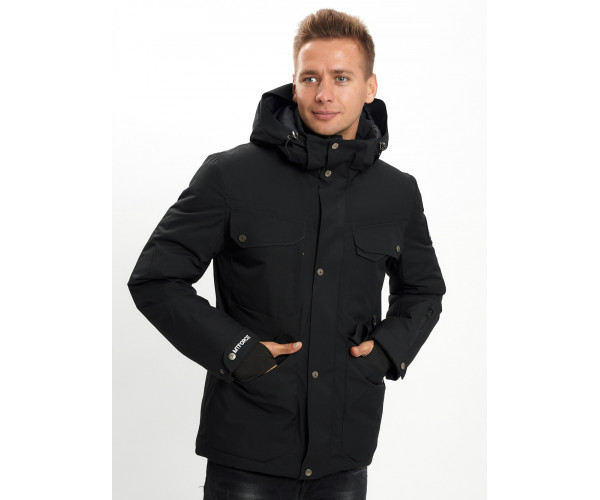 Горнолыжная куртка мужская  черного цвета 2088Ch