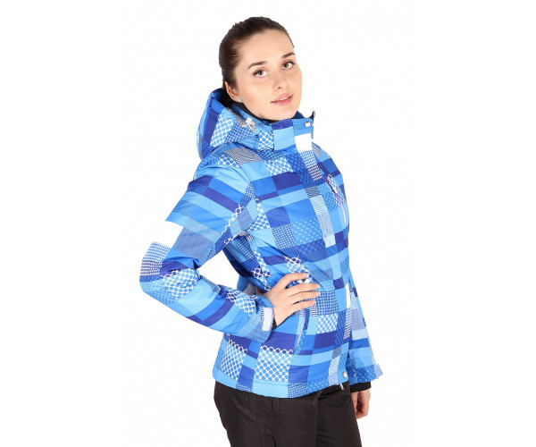 Женская зимняя горнолыжная куртка синего цвета 1784S
