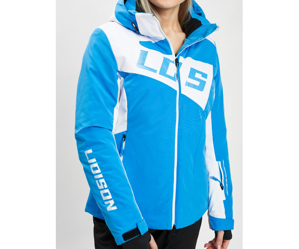 Горнолыжный костюм женский синего цвета 077030S