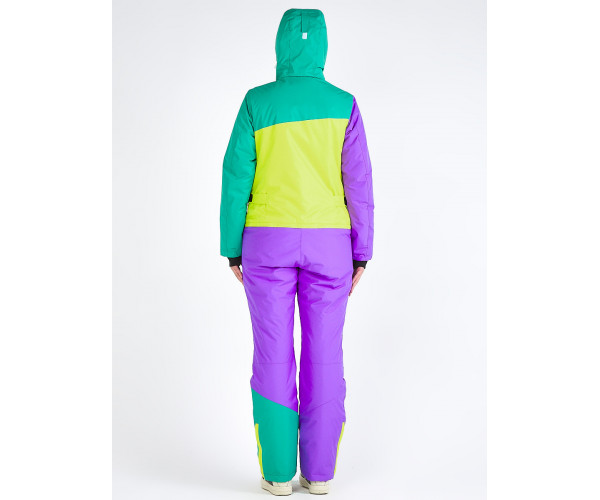Женский зимний комбинезон фиолетового цвета 19691F