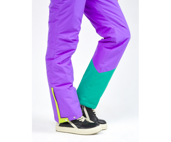 Женский зимний комбинезон фиолетового цвета 19691F