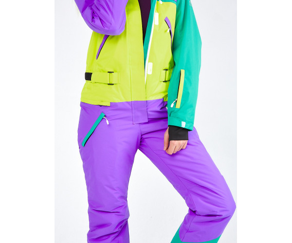 Женский зимний комбинезон фиолетового цвета 19691F