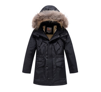 Парка зимняя Valianly для мальчика черного цвета 9037Ch