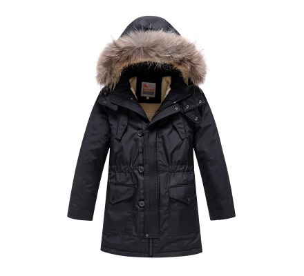 Парка зимняя Valianly для мальчика черного цвета 9037Ch