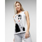 Футболка без рукавов женская белого цвета 8252Bl