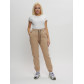 Джоггеры женские на флисе зимние бежевого цвета 1097B