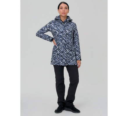 Женский осенний весенний костюм спортивный softshell темно-серого цвета 019221TC