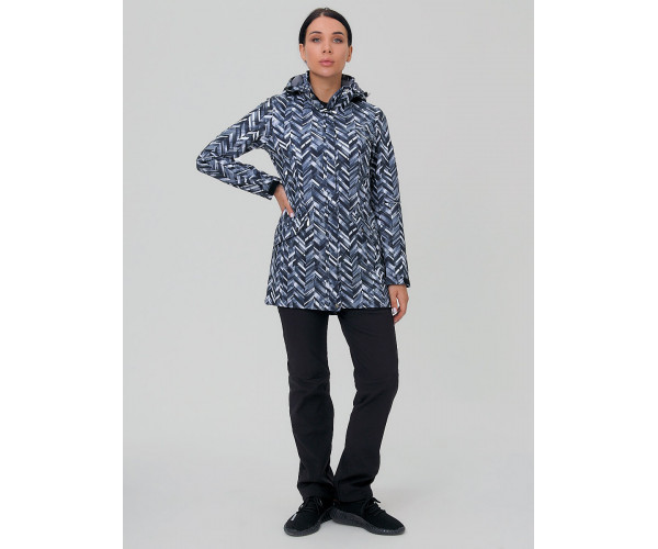 Женский осенний весенний костюм спортивный softshell темно-серого цвета 019221TC