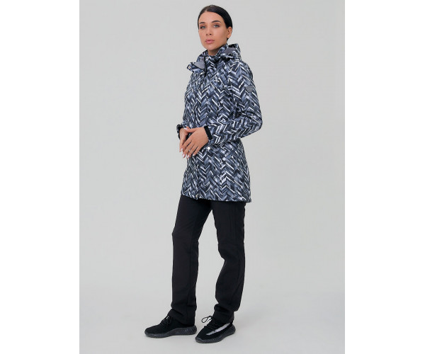 Женский осенний весенний костюм спортивный softshell темно-серого цвета 019221TC