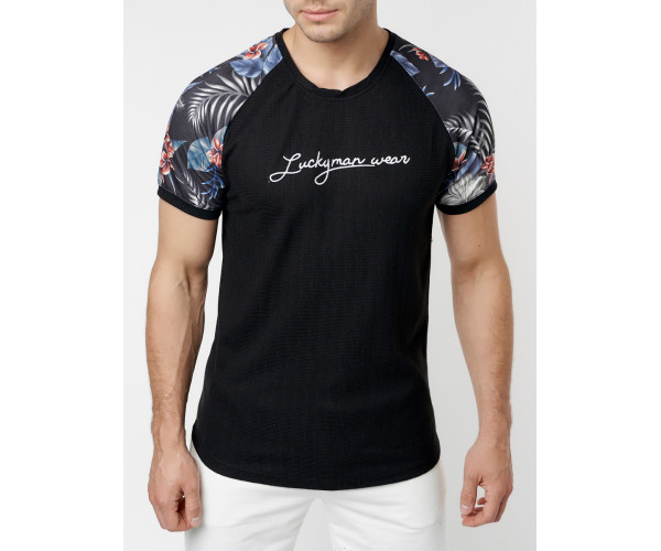 Футболка с вышивкой черного цвета 225176Ch