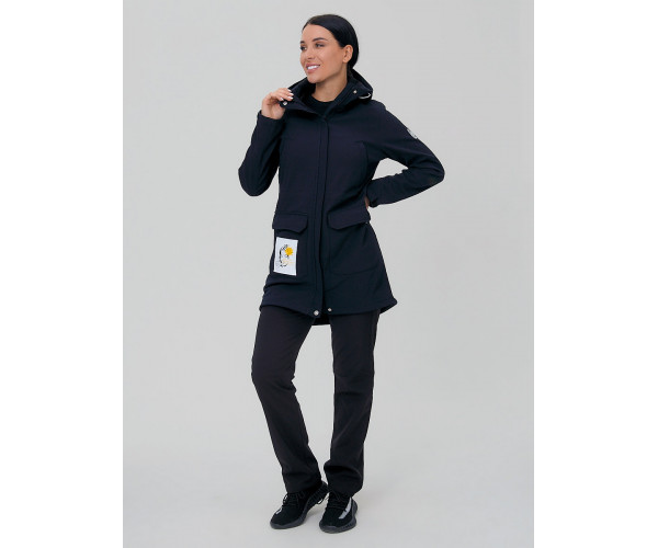 Костюм женский  черного цвета 02027Ch