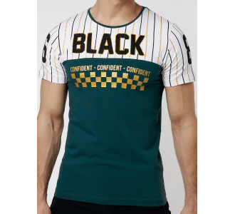 Подростковая футболка темно-зеленого цвета 220016TZ