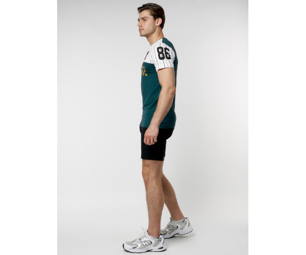 Подростковая футболка темно-зеленого цвета 220016TZ