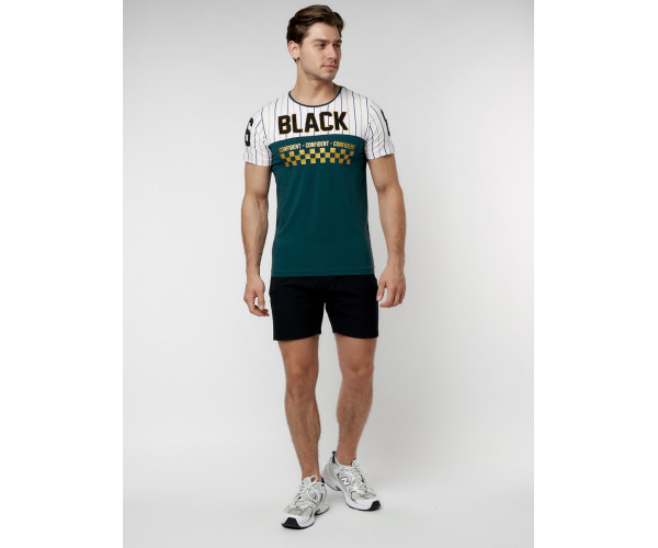 Подростковая футболка темно-зеленого цвета 220016TZ